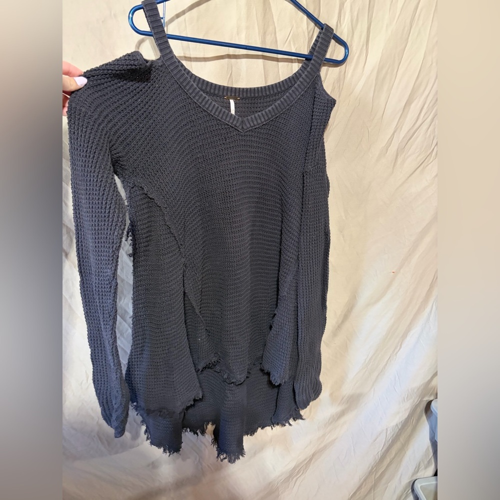 Free people off the shoulder long sleeve sweater